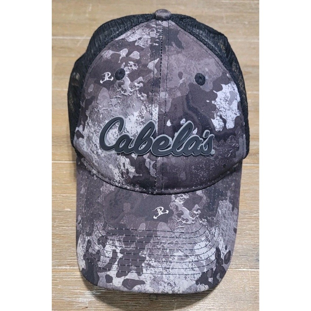 Cabela's Snapback Mesh Hat Cap - Grey Camo - One Size Hunting Hiking Fishing